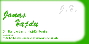 jonas hajdu business card