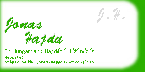 jonas hajdu business card